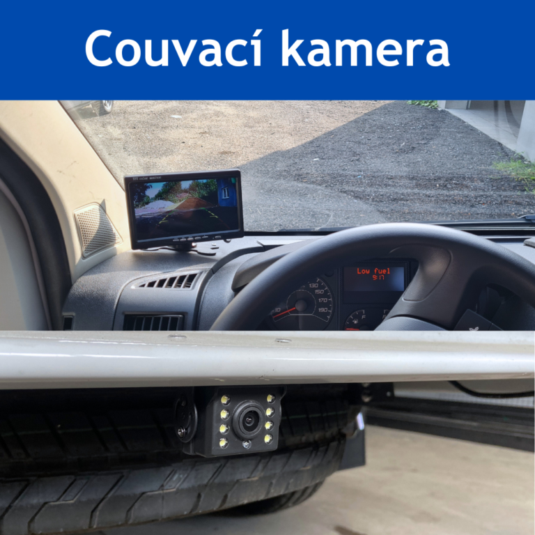 Couvací kamera, displej na přístrojové desce, HPM