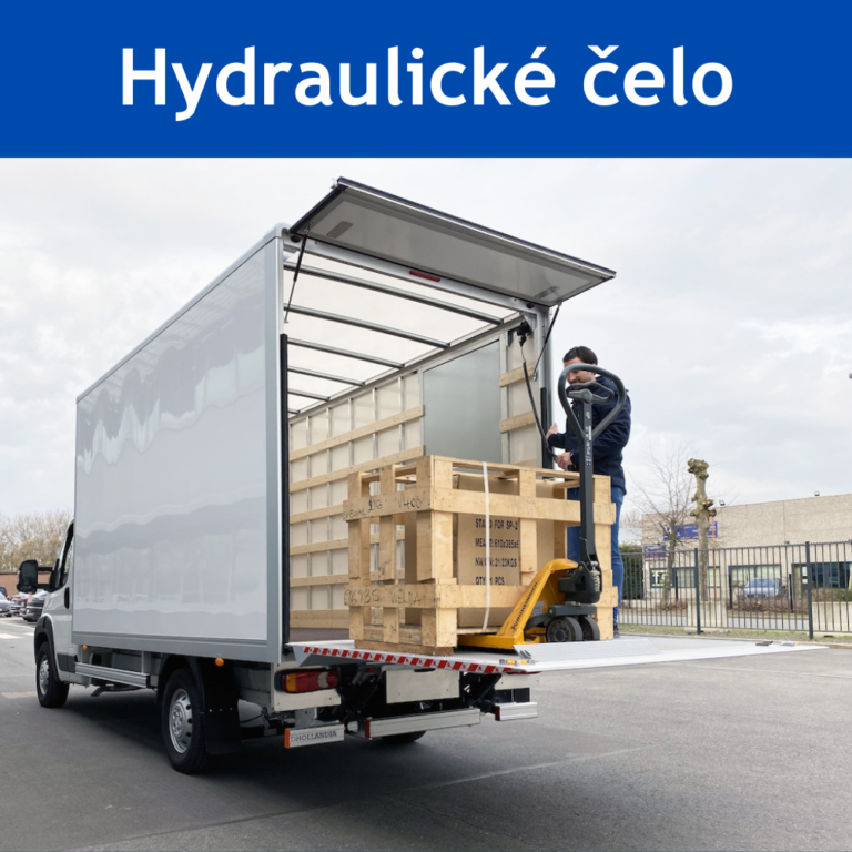 Hydraulické čelo, HPM, zvedač palet, zadní pojezdová zábrana